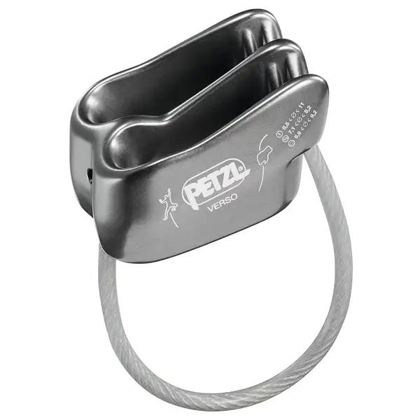 Rappelanordning Petzl Belay Device Verso Grå