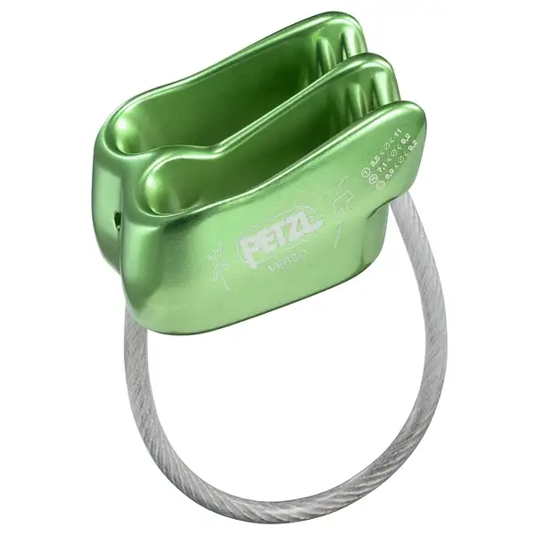 Rappelanordning Petzl Belay Device Verso Grön