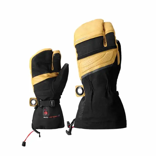 Värmehandskar Lenz Heat Glove 8.0 Finger Cap Lobster Unisex Svart