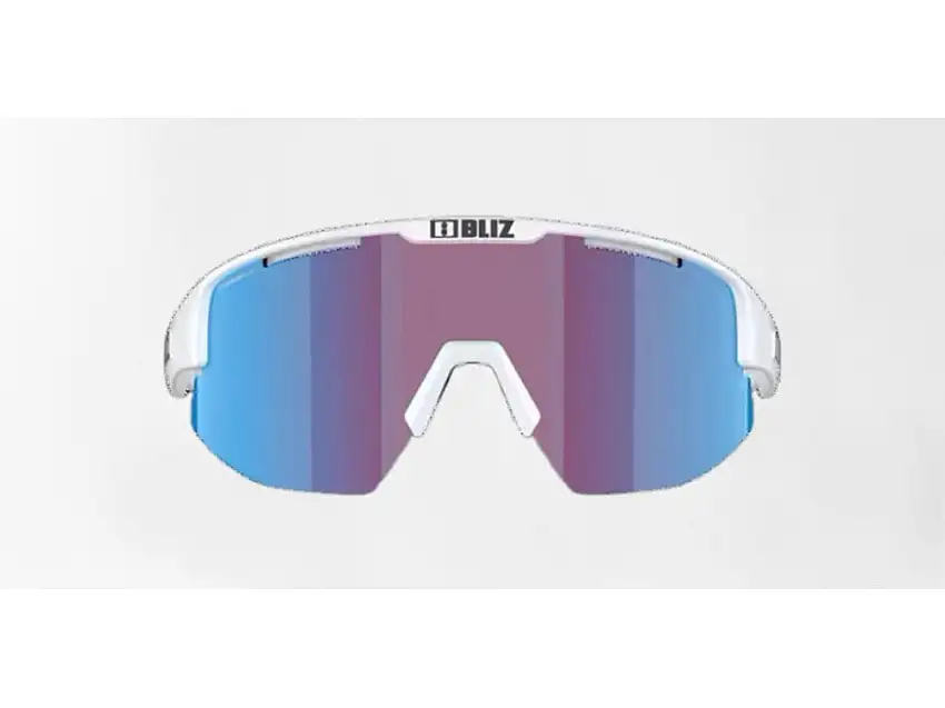 Bliz Matrix Small cykelglasögon rose/violet mirror blue lens matte white