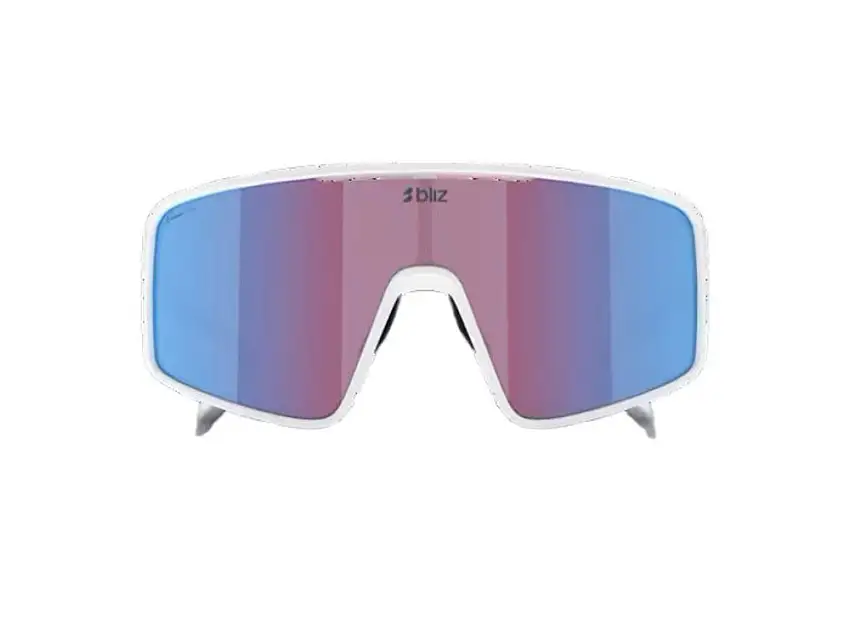 Bliz P001 Large (38) cykelglasögon rose/violet mirror blue lens matte white