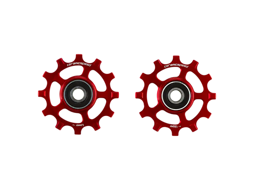 CeramicSpeed rulltrissor SRAM 12s AXS road röd