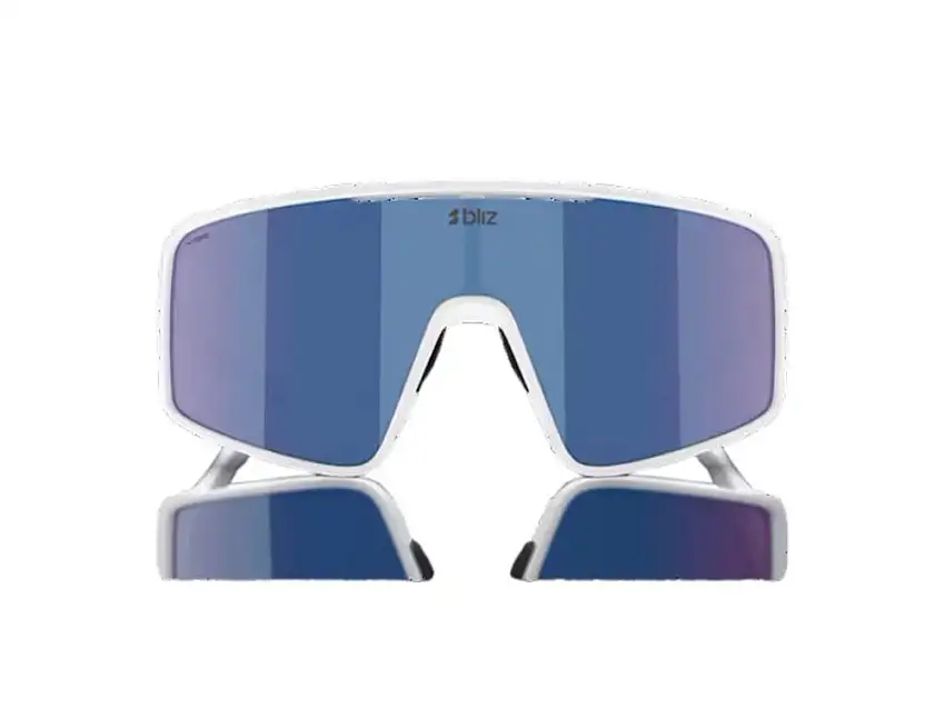 Bliz P001 Large cykelglasögon blue lens matte white