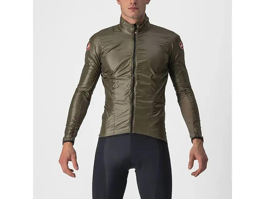 Castelli Aria Shell cykeljacka moss brown herr