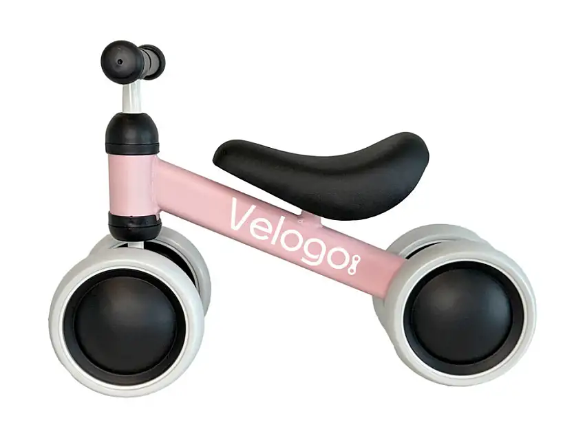 Velogo springcykel från 1 år 4 hjul rosa
