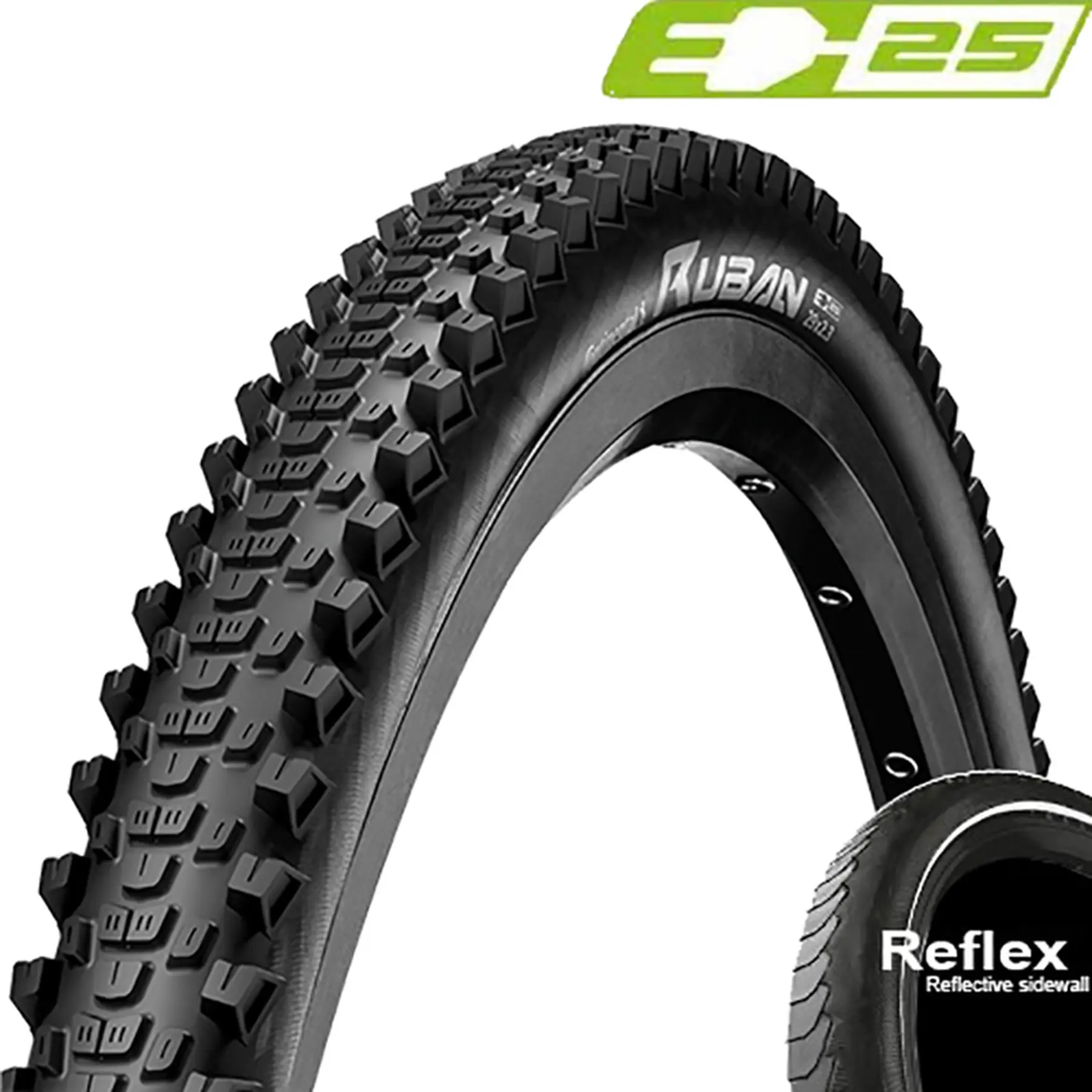 Rigid mountainbikedäck med reflexer Continental Ruban 54-622