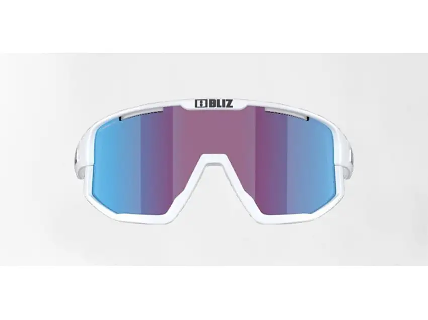 Bliz Fusion Medium cykelglasögon rose/violet mirror blue lens matte white