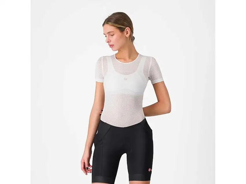 Castelli Pro Mesh kortärmad baselayer vit dam