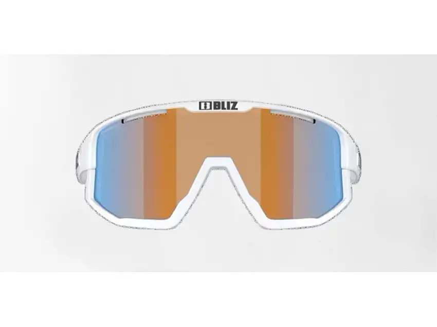 Bliz Fusion Medium cykelglasögon coral/orange mirror lens matte white