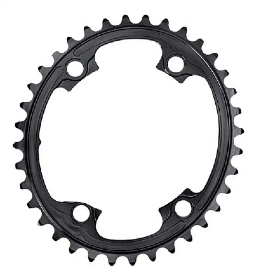 Absolute Black liten oval drev till Shimano R9100/R8000/R7000