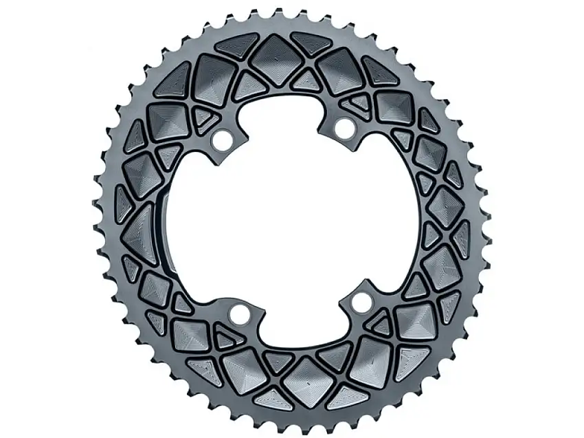 Absolute Black stor ovalt drev ø110 Shimano grå