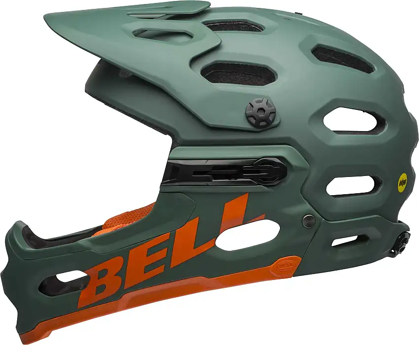 Cykelhjälm Bell Super 3R MIPS grön/orange