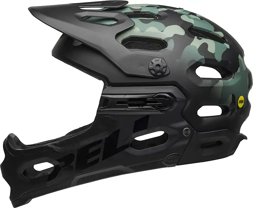Cykelhjälm Bell Super 3R MIPS grön/svart