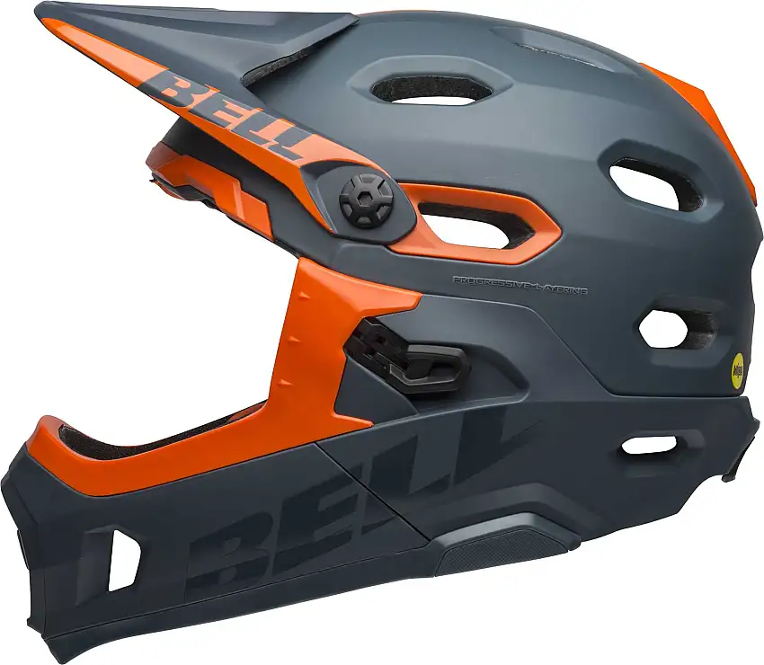 Cykelhjälm Bell Super DH MIPS grå/orange