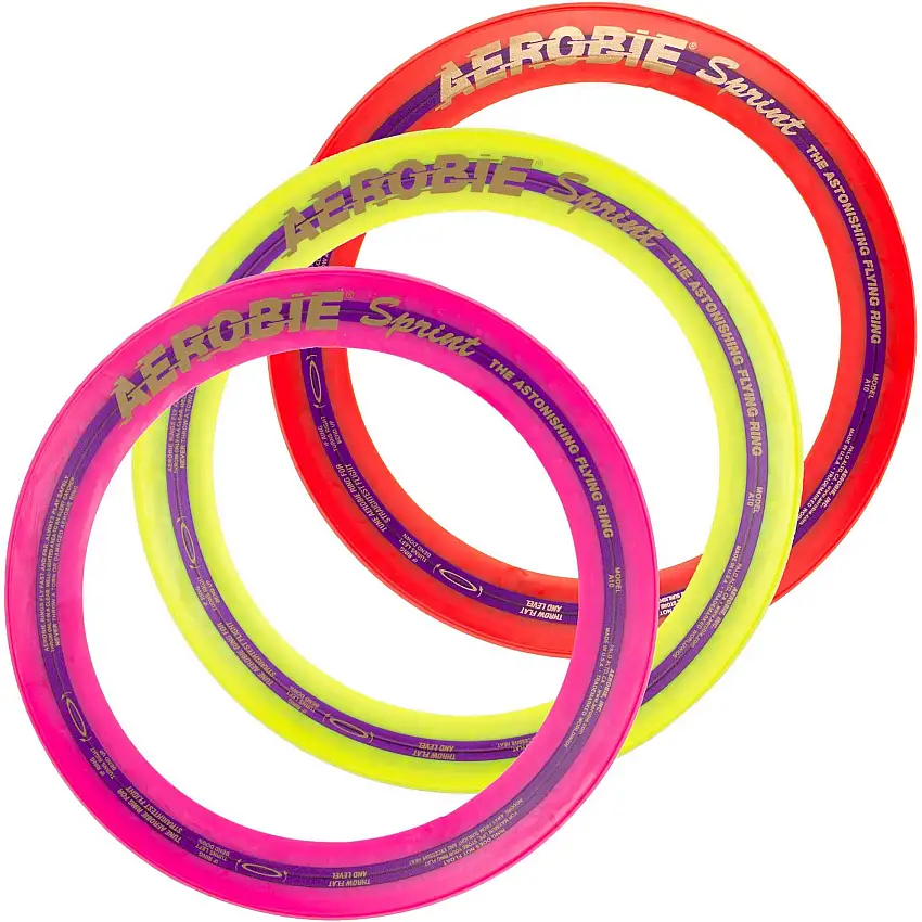 Frisbee Aerobie Pro Ring 25 cm röd/gul/rosa