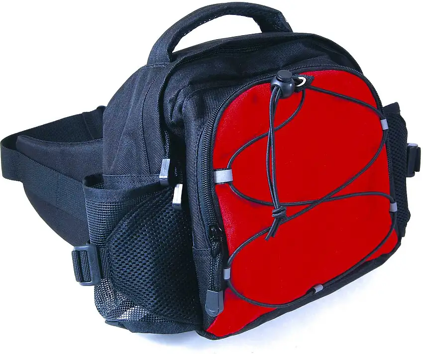 Midjeväska Hiker Large svart/röd