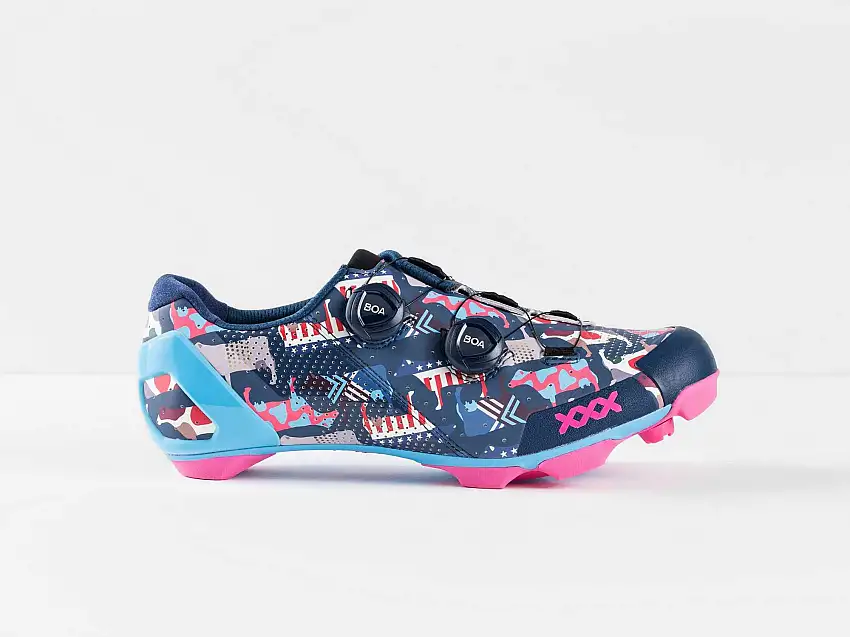 Cykelskor Bontrager XXX MTB LTD CowMo blå/rosa