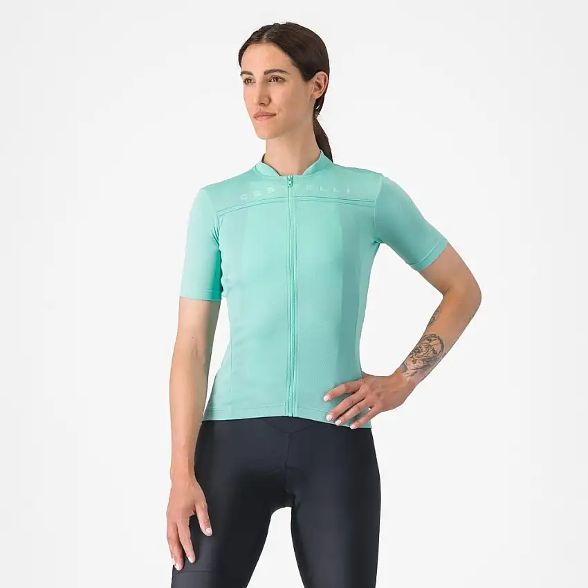 Castelli Anima 4 cykeltröja pool blue dam