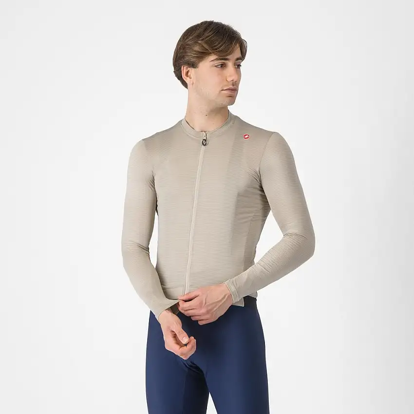 Castelli Espresso LS långärmad cykeltröja clay/svart herr
