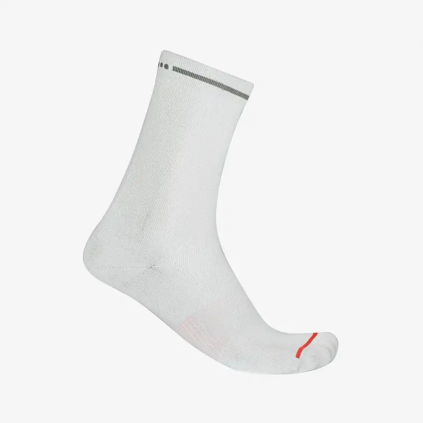 Castelli Premio Evo 18 cykelstrumpor vit