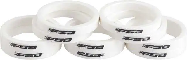 Spacers FSA Polykolfiberate 5 mm 1 1/8" 10 st vit