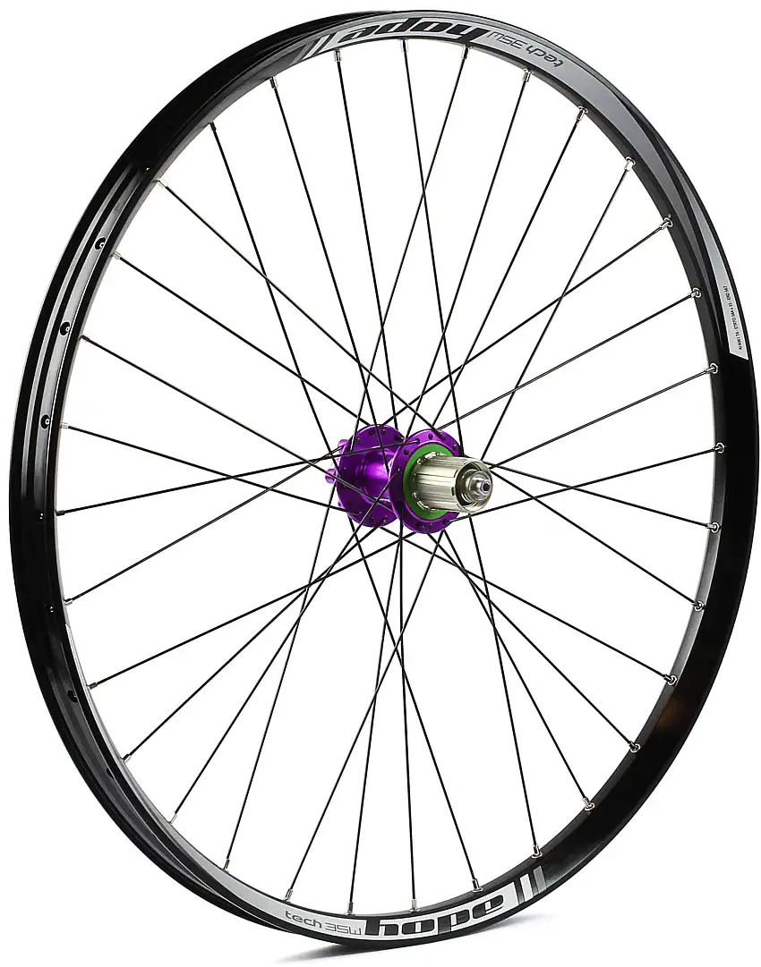 Bakhjul Hope Tech 35W Pro 4 Straight Pull 27.5" IS 32H Shimano aluminium lila