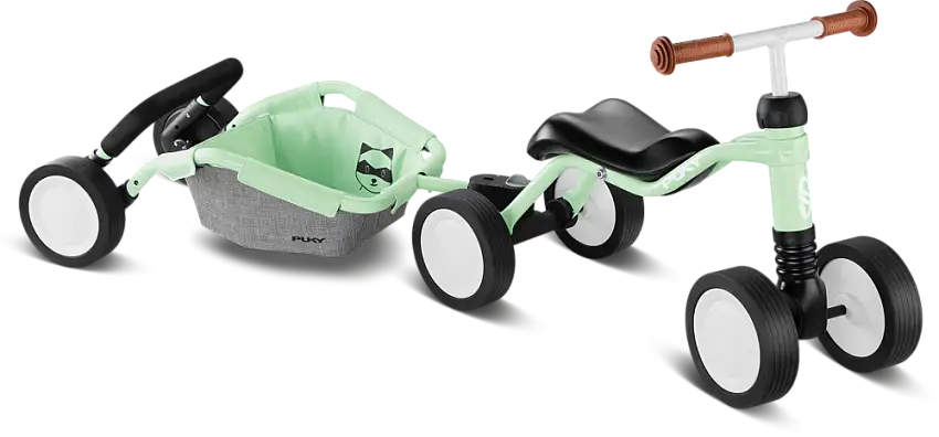 Puky Wutsch Traily Bundle springcykel och gåvagn pastellgrön