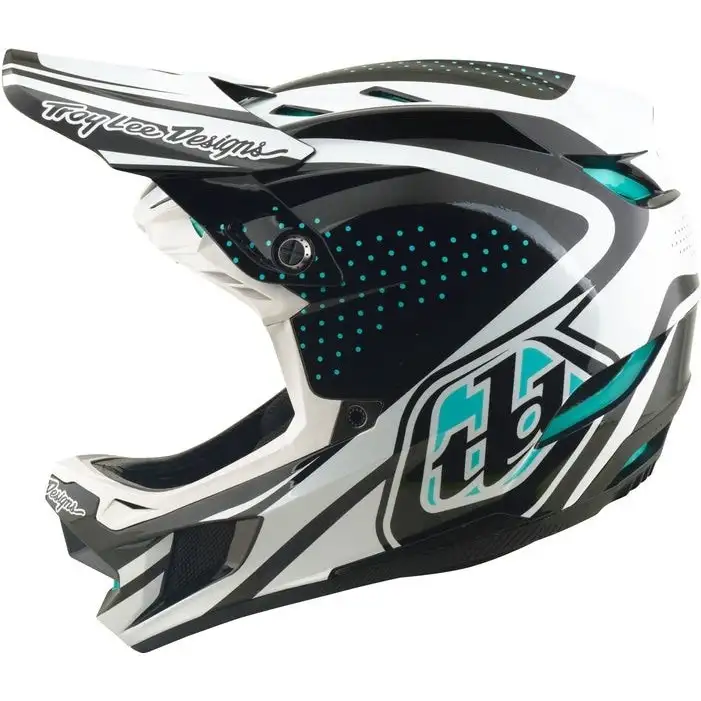Cykelhjälm Troy Lee Designs D4 Polyacrylite Helmet Mips The Line Charcoal/White