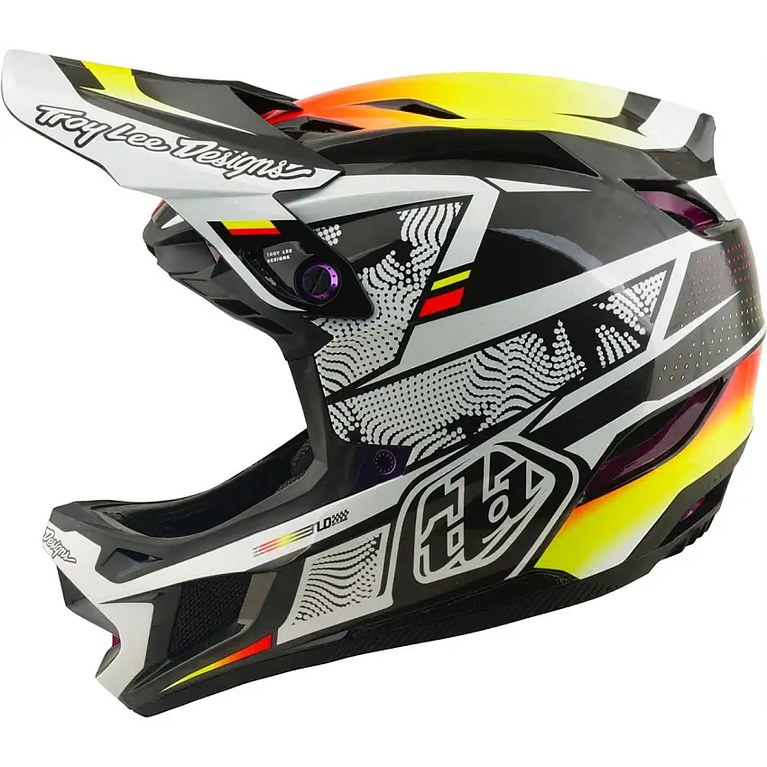 Cykelhjälm Troy Lee Designs D4 Carbon Helmet Mips Lined Up Black