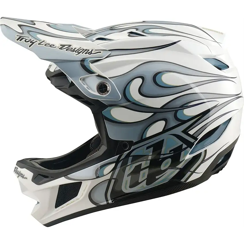 Cykelhjälm Troy Lee Designs D4 Composite Helmet Mips Torched White/Silver