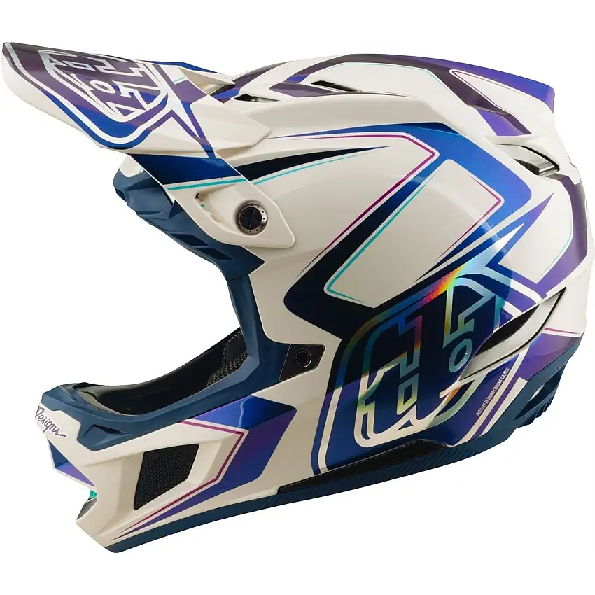 Cykelhjälm Troy Lee Designs D4 Composite Helmet Mips Flared White/Indigo
