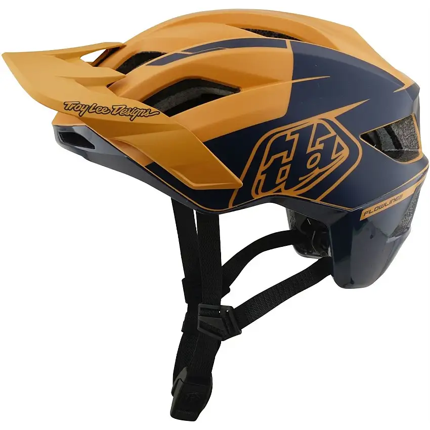 Cykelhjälm Troy Lee Designs Flowline SE Helmet Mips Hydro Mustard/Black Iris