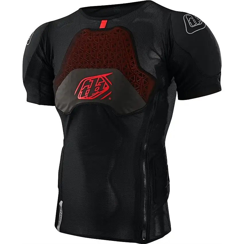 Överkroppsskydd Troy Lee Designs Stage Ghost D30 Short Sleeve Baselayer Black
