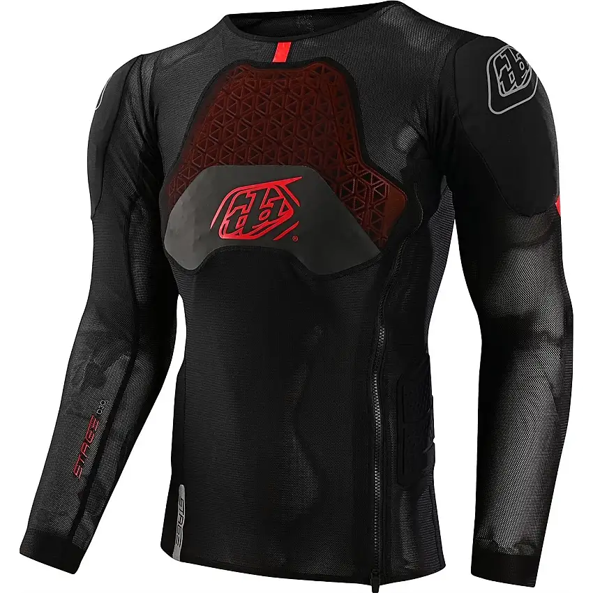 Överkroppsskydd Troy Lee Designs Stage Ghost D30 Long Sleeve Baselayer Black