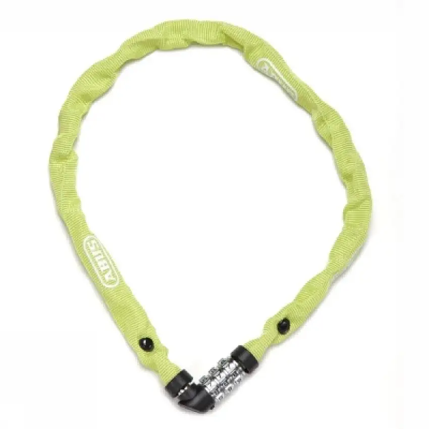 Abus kedjelås med kod web 1200 110 cm Lime