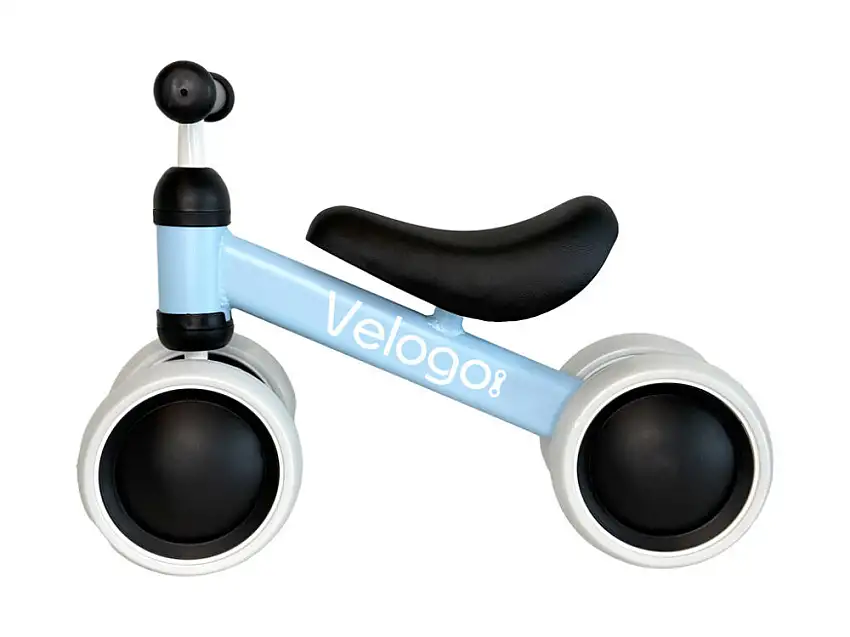 Velogo springcykel från 1 år 4 hjul ljusblå