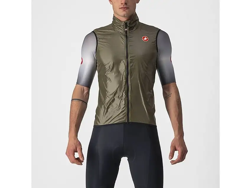 Castelli Aria cykelväst moss brown herr