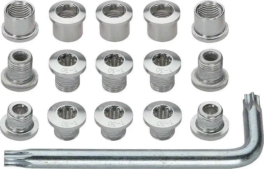 Drevbultset FSA T-30 Alloy Drev Torx Inkl. Verktyg Triple silver