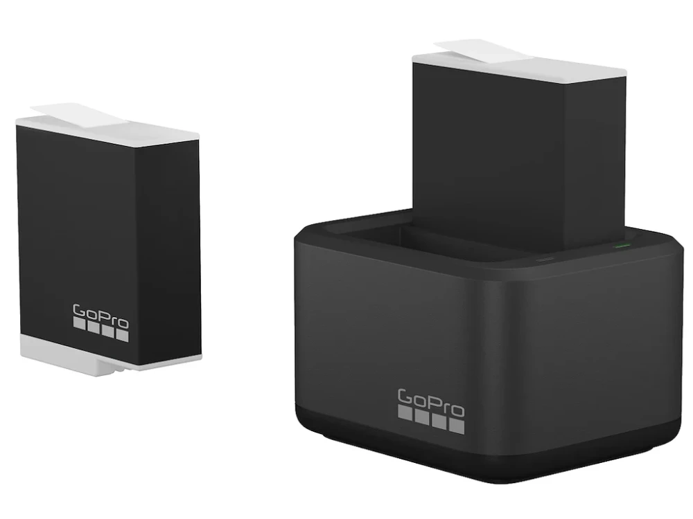 GoPro Dual battery charger + enduro batterier GoPro HERO9 - HERO12