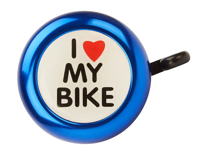 OnGear ringklocka I love my bike blå