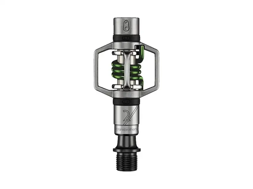 Crankbrothers eggbeater 2 silver/grön