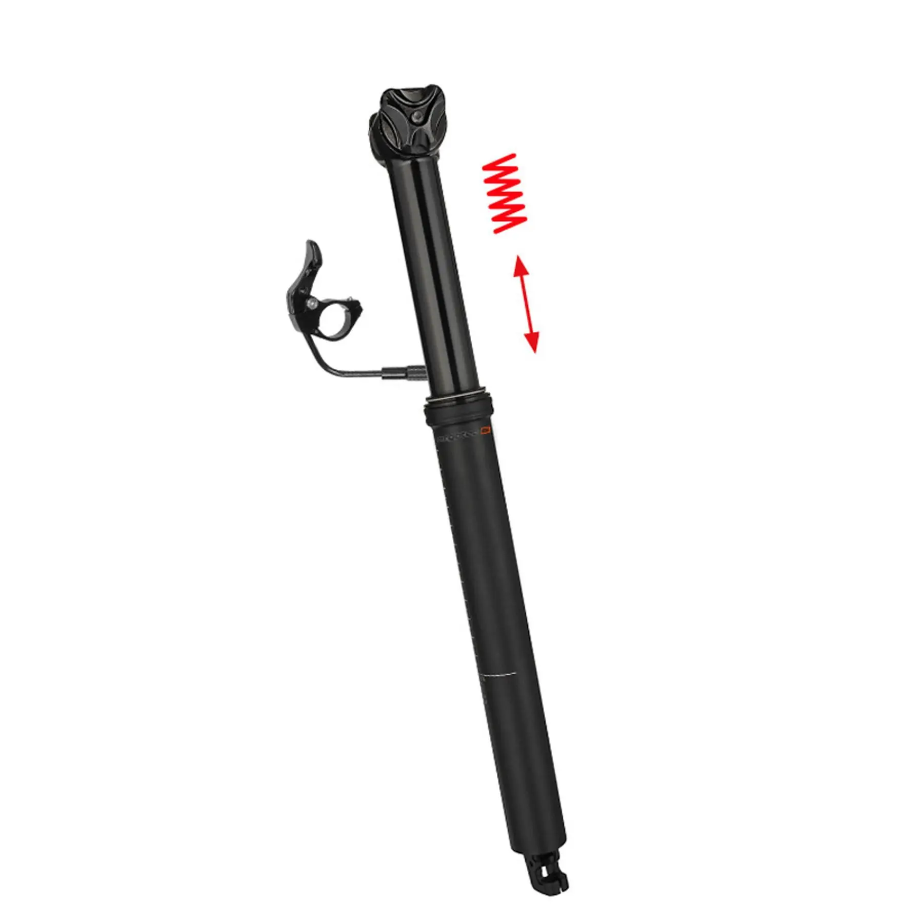Justerbar teleskopisk sadelstolpe i aluminium Ergotec d31.6