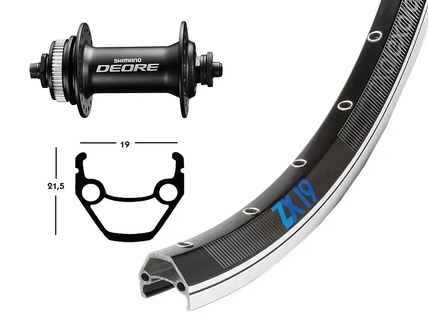 Exal 26" framhjul till centerlock Shimano Deore nav