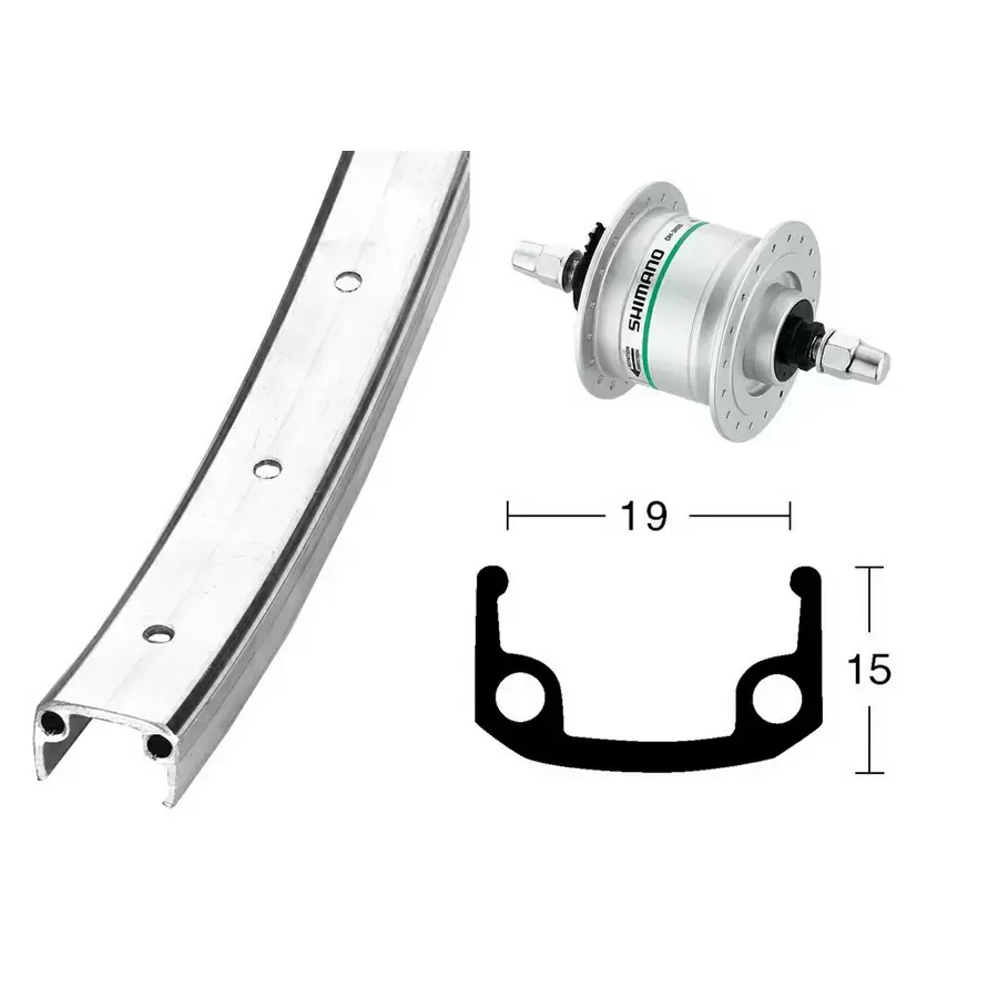 Framhjul Exal Dh3N31 Rigid36T