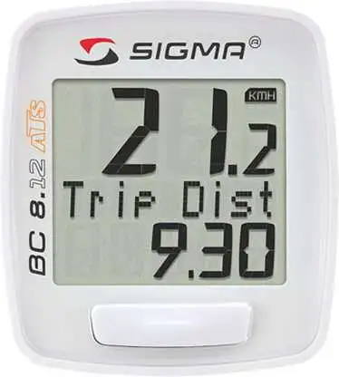 Cykeldator Sigma BC 8.12 ATS vit
