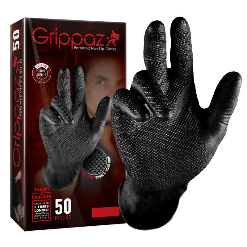 Låda med 25 par kemikalieresistenta nitrilhandskar P2R (50-pack)