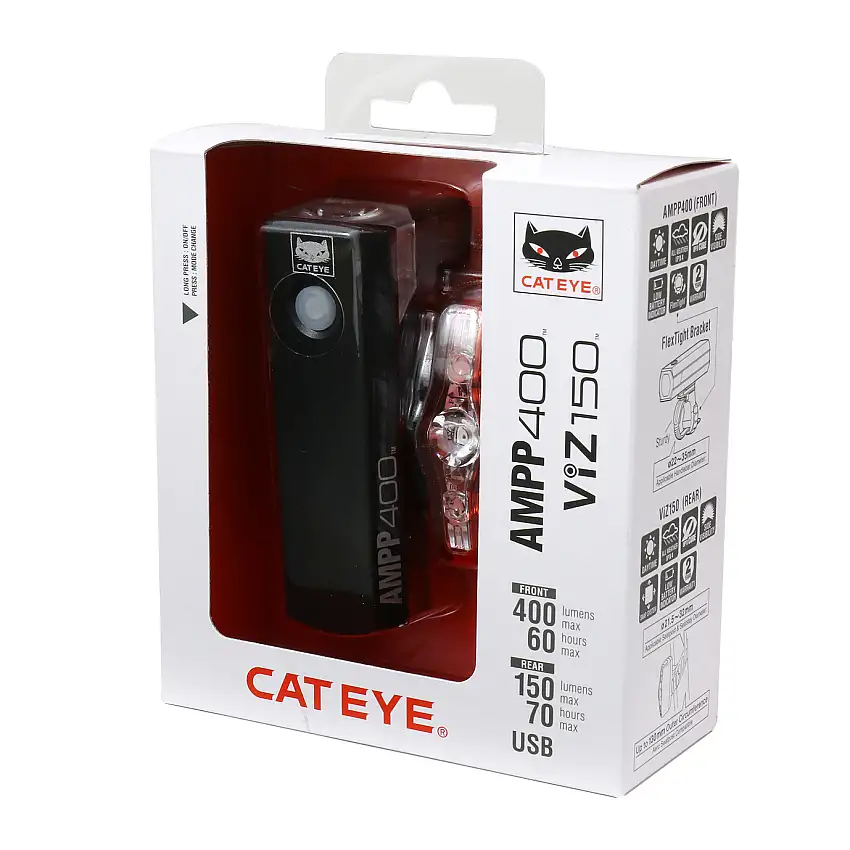Belysningsset Cateye AMPP400 & VIZ150