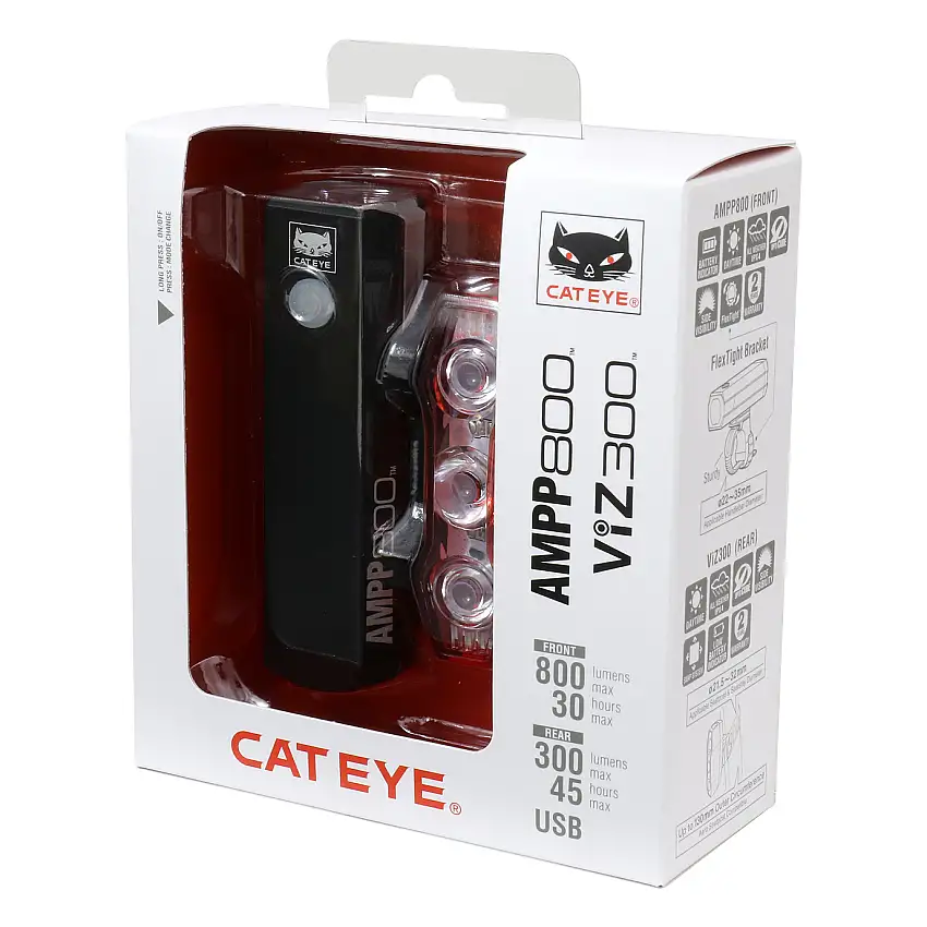 Belysningsset Cateye AMPP800 & VIZ300