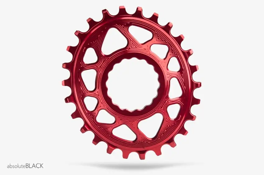 Absolute Black RaceFace Oval drev röd