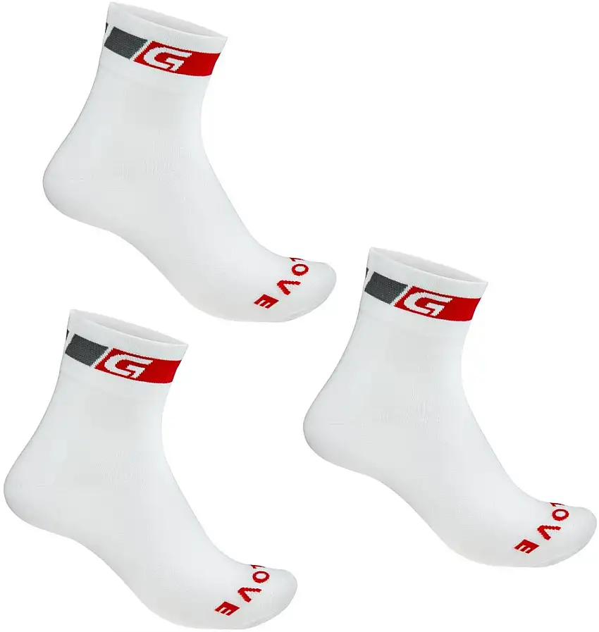 GripGrab Sommarstrumpa Regular Cut 3-Pack Vit